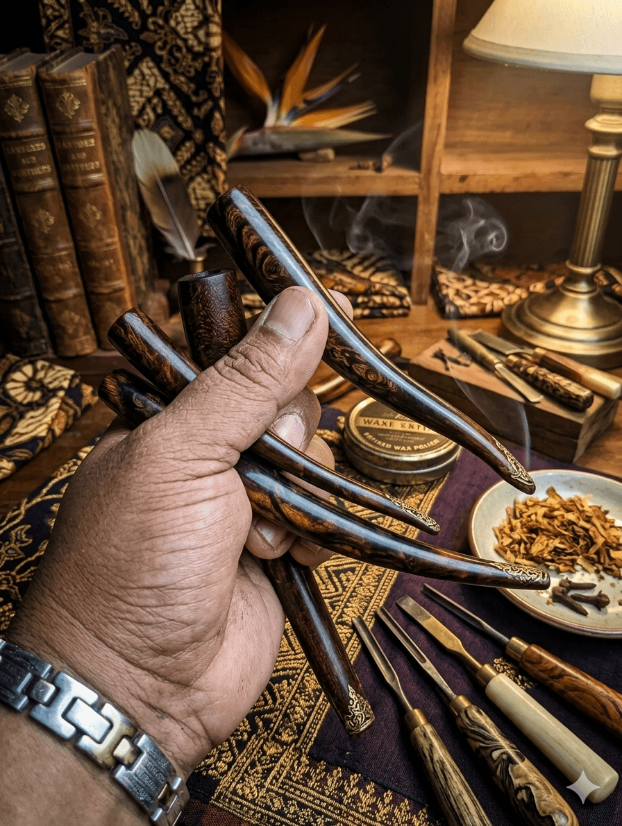 Koleksi Pipa Rokok Kayu Walnut - Pipa Rokok Agus Kuntadi Sragen